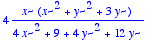 4*x*(x^2+y^2+3*y)/(4*x^2+9+4*y^2+12*y)