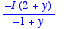 -I*(2+y)/(-1+y)