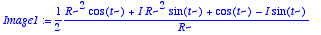 Image1 := 1/2*(R^2*cos(t)+I*R^2*sin(t)+cos(t)-I*sin...