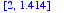 [2, 1.414]