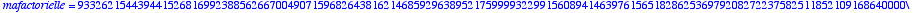 mafactorielle = 93326215443944152681699238856266700...