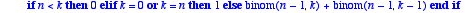 binom := proc (n::integer, k::integer) option remem...