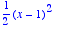 1/2*(x-1)^2