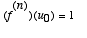 `@@`(f,n)(u[0]) = 1