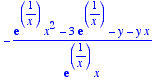 -(exp(1/x)*x^2-3*exp(1/x)-y-y*x)/(exp(1/x)*x)