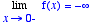 Limit(f(x),x 
= 0,left) = -infinity