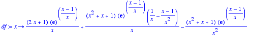 df := proc 
(x) options operator, arrow; (2*x+1)*exp...