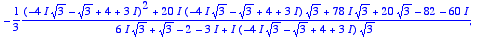 -1/3*((-4*I*sqrt(3)-sqrt(3)+4+3*I)^2+20*I*(-4*I*sqr...