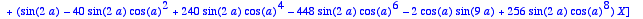 [9, 
sin(7*a)+sin(9*a)+8*sin(2*a)*cos(a)-80*sin(2*a)...