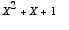 X^2+X+1