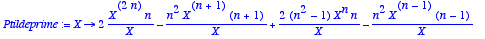 Ptildeprime 
:= proc (X) options operator, arrow; 2*...