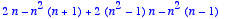 2*n-n^2*(n+1)+2*(n^2-1)*n-n^2*(n-1)