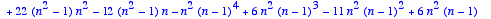 16*n^4-48*n^3+44*n^2-12*n-n^2*(n+1)^4+6*n^2*(n+1)^3...