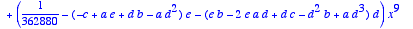 P := 
(1-a)*x+(-1/6-b+a*d)*x^3+(-c+a*e-(-b+a*d)*d+1/...