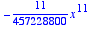 -11/457228800*x^11
