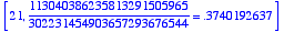 [21, 113040386235813291505965/302231454903657293676...