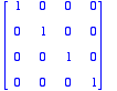 matrix([[1, 0, 0, 0], [0, 1, 0, 0], [0, 0, 1, 0], [...