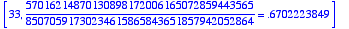 [33, 57016214870130898172006165072859443565/8507059...