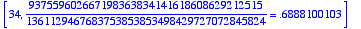 [34, 937559602667198363834141618608629212515/136112...