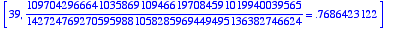 [39, 1097042966641035869109466197084591019940039565...