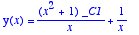 y(x) = 
(x^2+1)*_C1/x+1/x