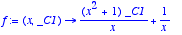 f := proc 
(x, _C1) options operator, arrow; (x^2+1)...