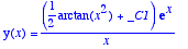 y(x) = 
(1/2*arctan(x^2)+_C1)*exp(x)/x