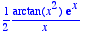 1/2*arctan(x^2)*exp(x)/x