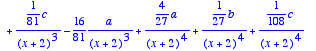 1/243*ln(x-1)*a-2/729*ln(x-1)*b+5/729*ln(x-1)*c-1/7...