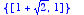 {vector([1+sqrt(2), 1])}