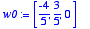w0 := 
vector([-4/5, 3/5, 0])